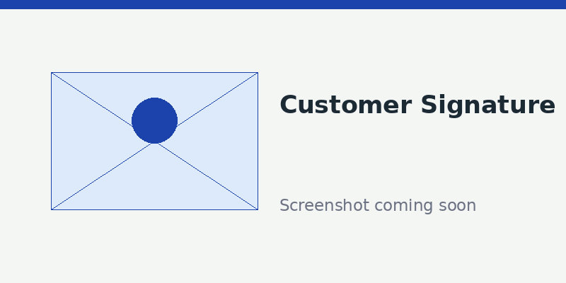 Collecting customer signature on the mobile app