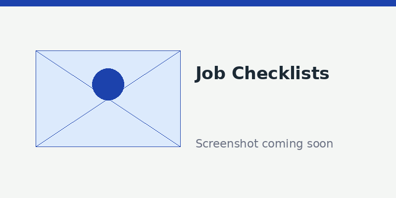 Job checklists on the mobile app